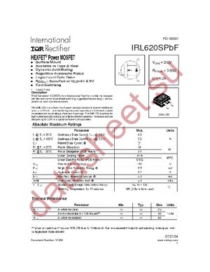 IRL620SPBF datasheet  